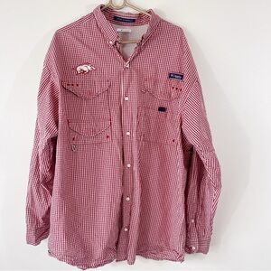 Columbia PFG Super Bonehead University of Arkansas Razorbacks Long Sleeve XL